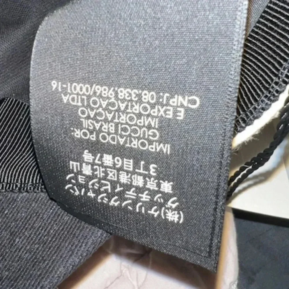 Gucci Black Logo Linen Baseball Cap Size Medium - Picture 7 of 9